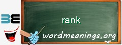WordMeaning blackboard for rank
